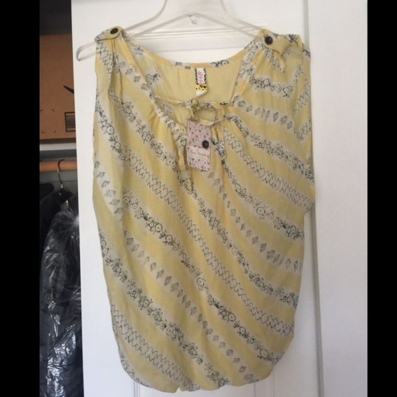 Free People CRINKLE COTTON TOP - Picture 1 of 2